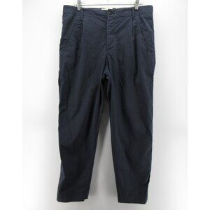 Folk Pants 36 Seersucker Chino Button Fly Trousers Pleated Logo 36X29